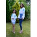 Embroidered Complect Mother and Daughter "Sky Blue"